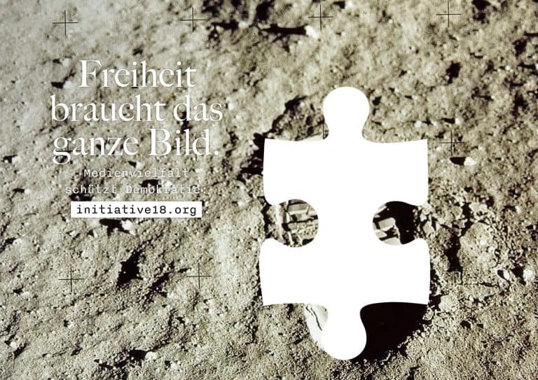 Motif: “First Human on the Moon” - Campaign poster